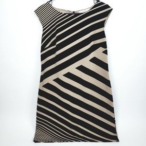 LOFT Ann Taylor Geometric Print Striped Dress